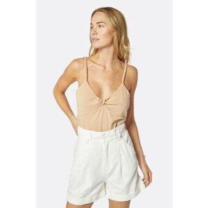 NWT $118 JOIE MESA NOUGAT TWISTED FRONT CAMISOLE TOP SZ SMALL